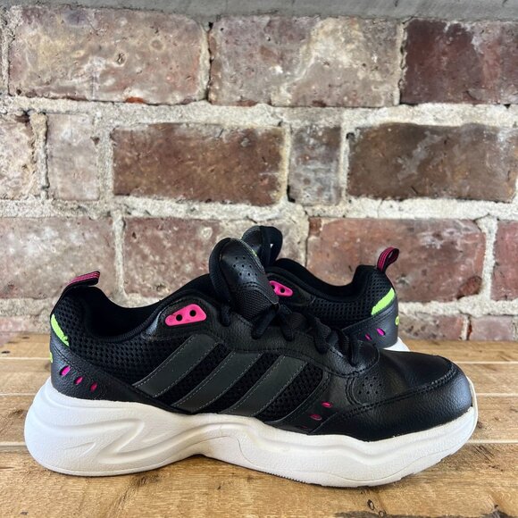 Adidas Strutter Shoes Leather Core Black Green ART EG8368 Womens Size US 9.5 - Picture 8 of 9